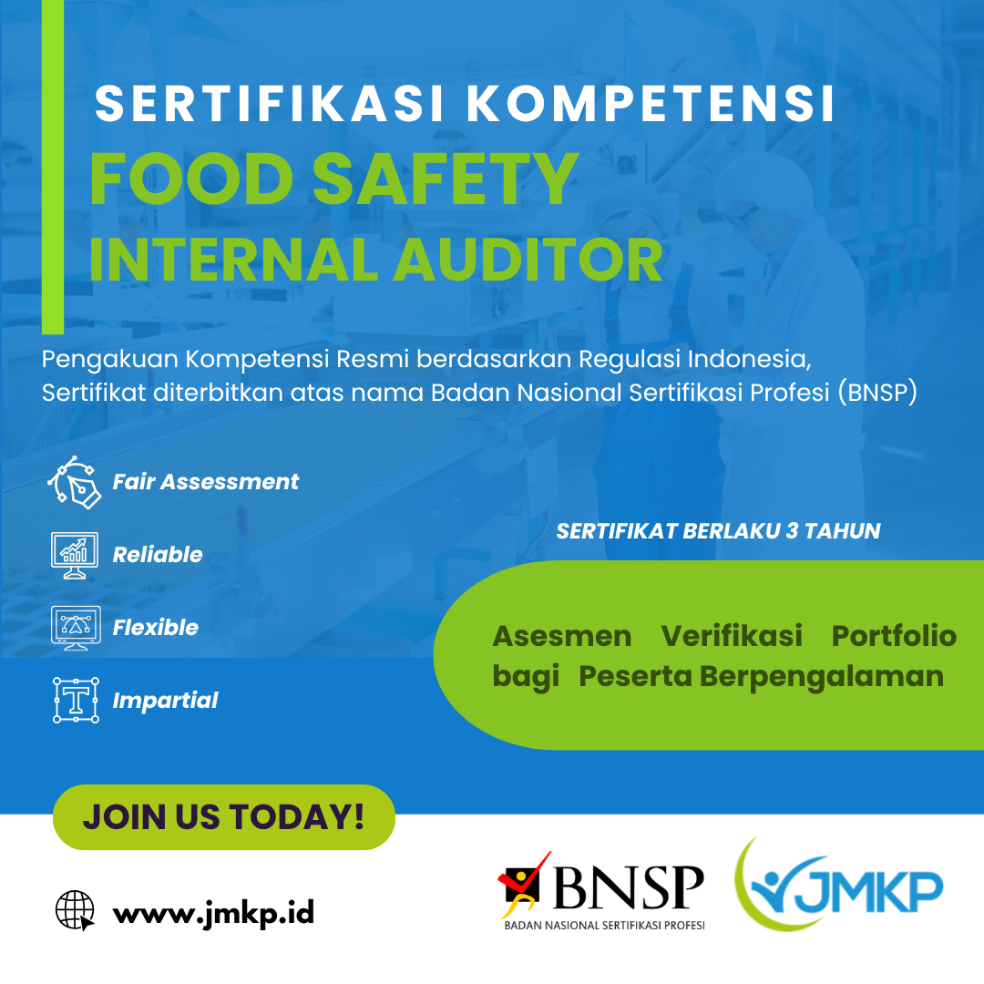 Sertifikasi Kompetensi Auditor Internal Keamanan Pangan