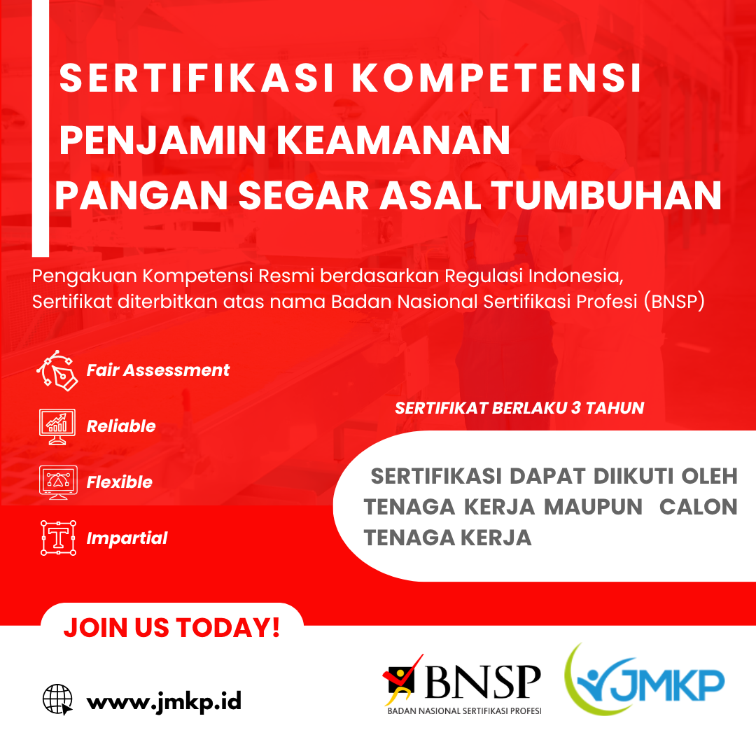 Sertifikasi Kompetensi Penjamin Keamanan Pangan Segar Asal Tumbuhan (PSAT)