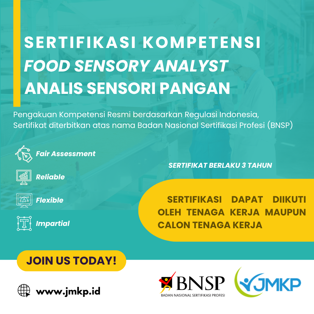 Sertifikasi Kompetensi Analisis Sensori Pangan (Food Sensory Analyst)