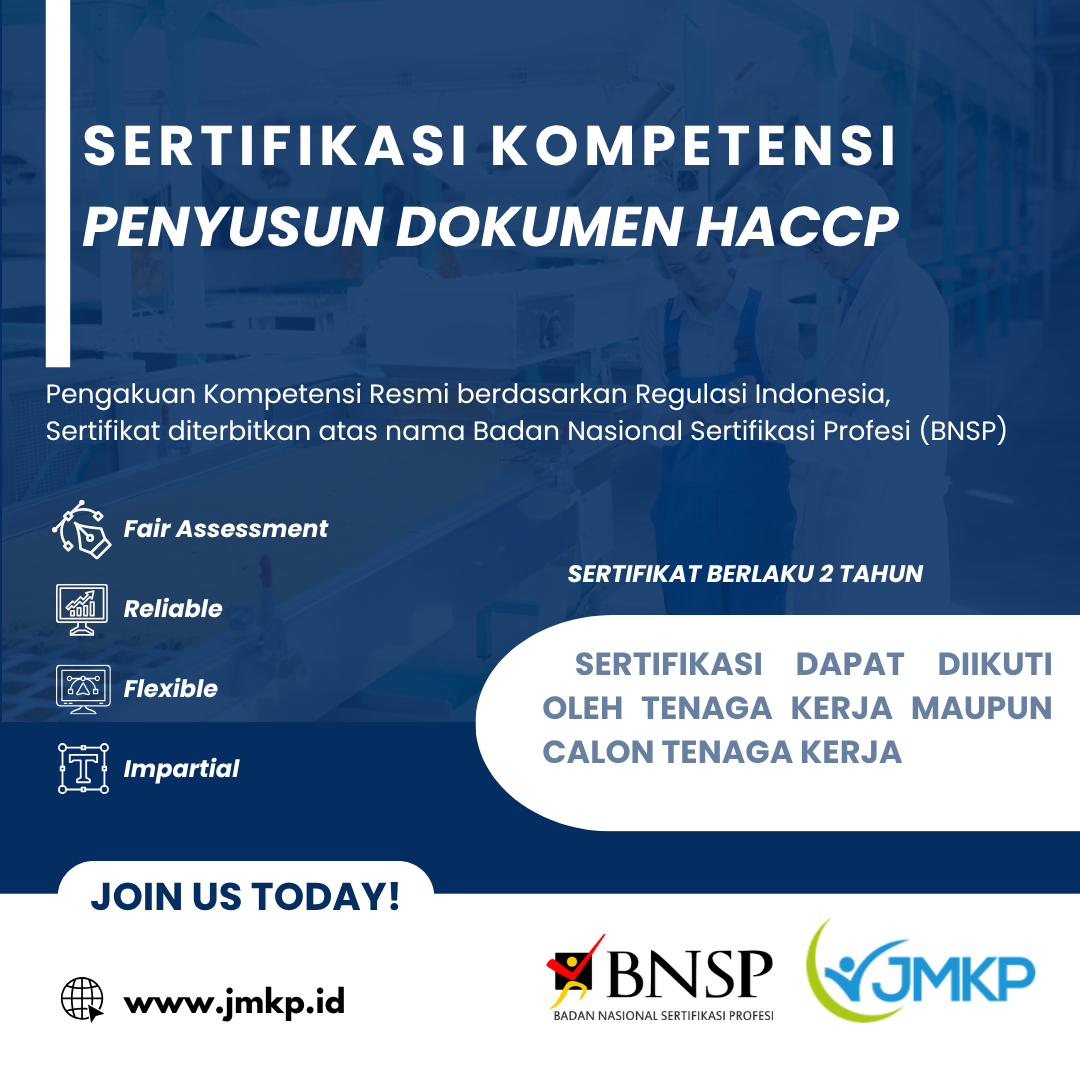 Sertifikasi Kompetensi Penyusun Dokumen Sistem HACCP