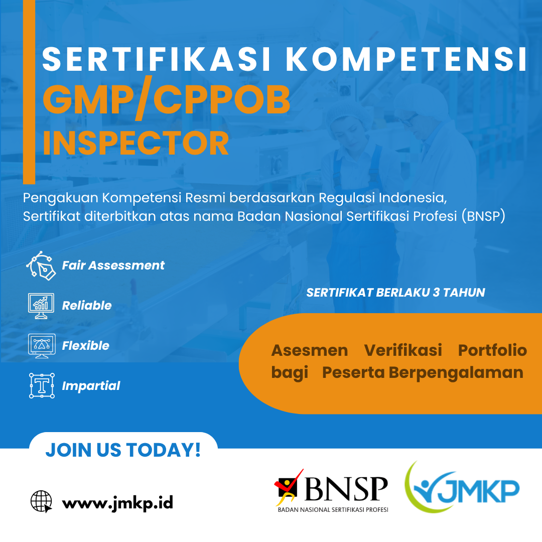 Sertifikasi Kompetensi Inspektur GMP/CPPOB