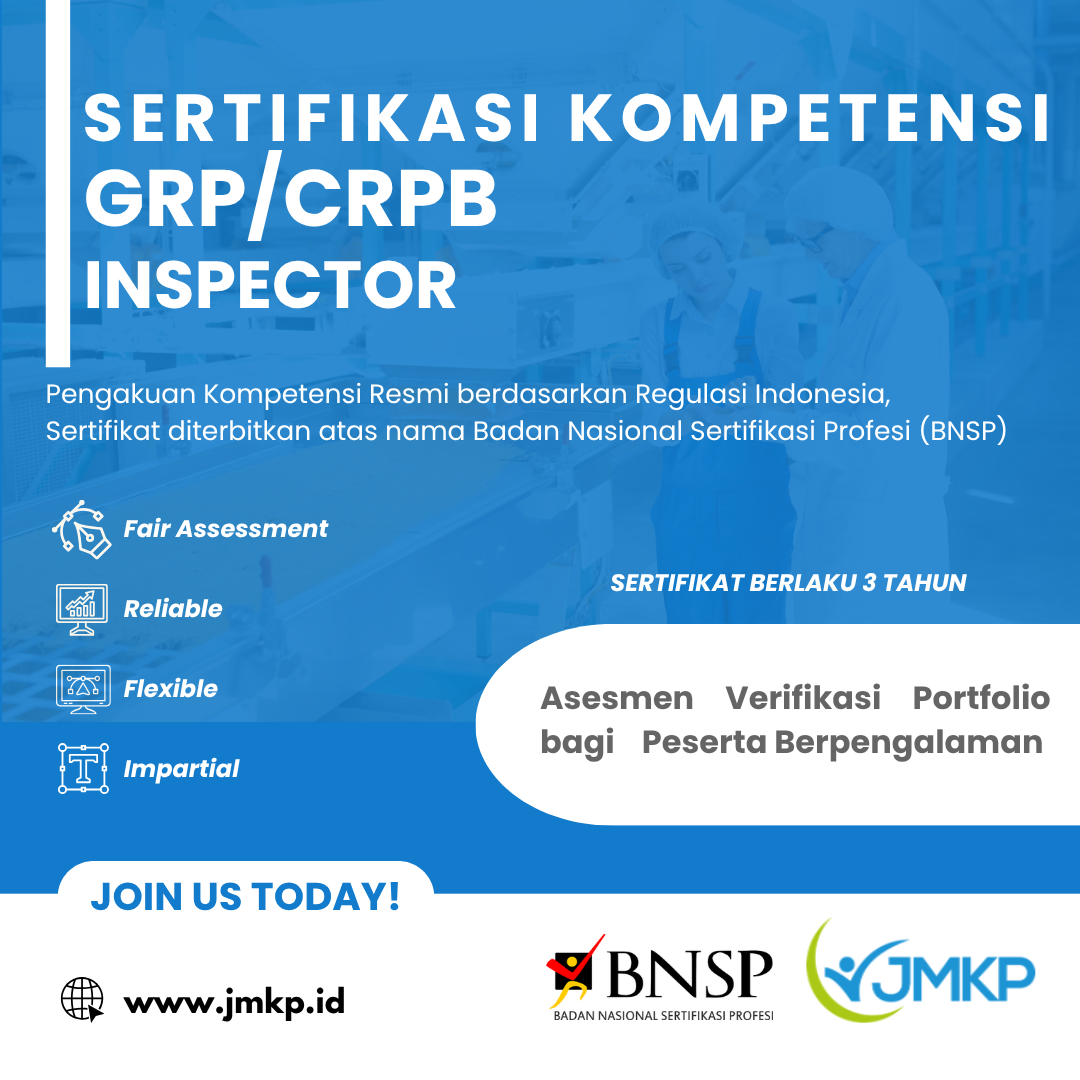 Sertifikasi Kompetensi Inspektur Cara Ritel  Pangan yang Baik/ GRP