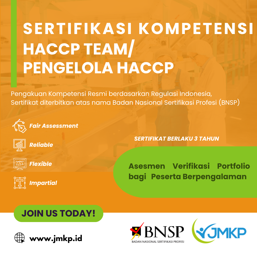 Sertifikasi Kompetensi HACCP/ Food Safety Team