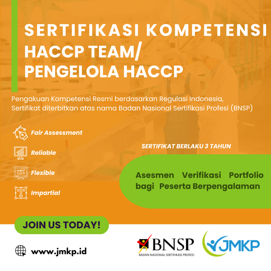 Sertifikasi Kompetensi HACCP/ Food Safety Team