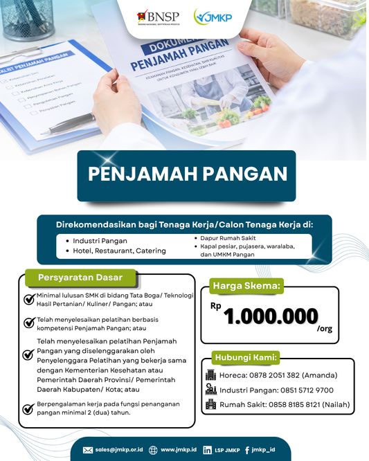 Sertifikasi Kompetensi Penjamah Pangan