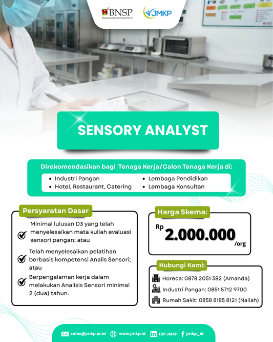 Sertifikasi Kompetensi Sensory Analyst