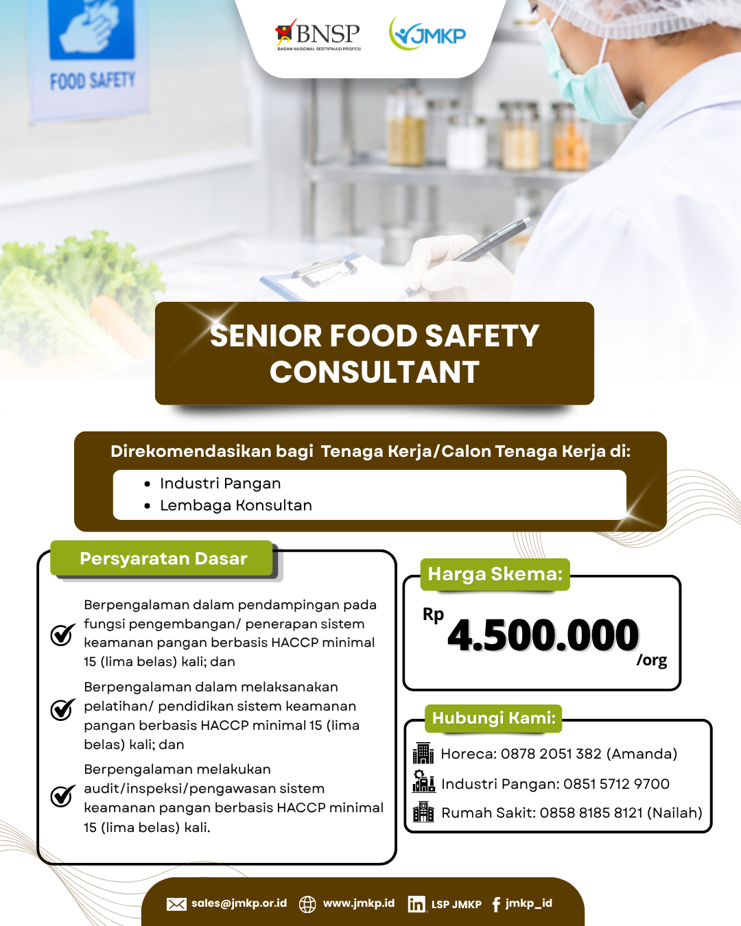 Senior Food Safety Consultant
