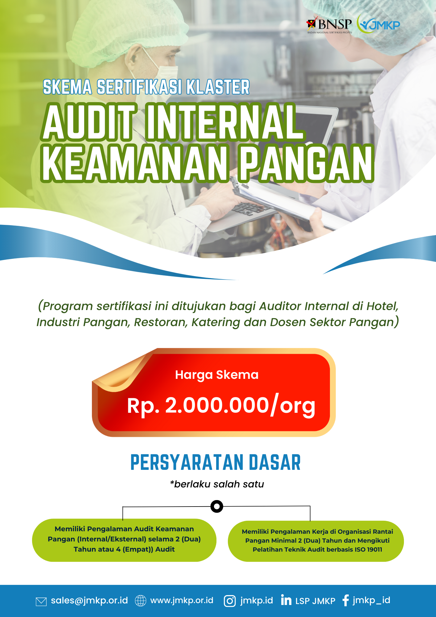 Sertifikasi Kompetensi Audit Internal Keamanan Pangan