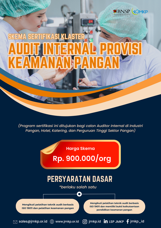 Sertifikasi Kompetensi Audit Internal Provisi Keamanan Pangan