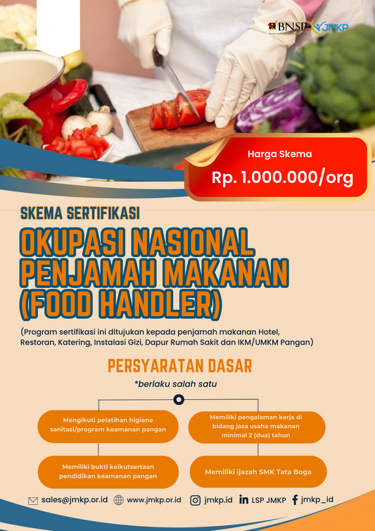 Sertifikasi Kompetensi Penjamah Pangan (Food Handler)