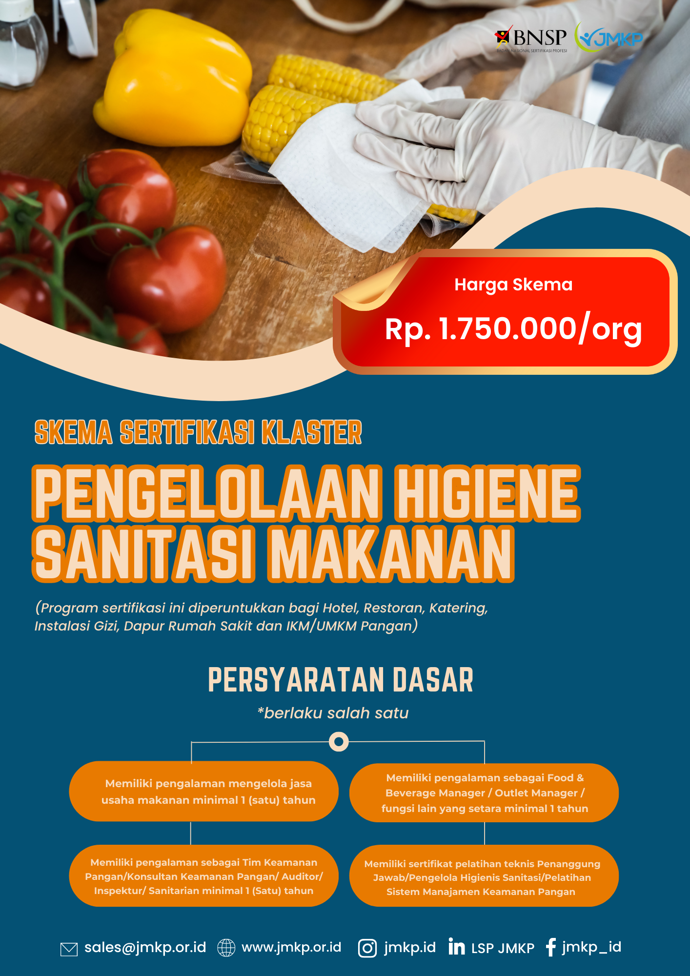 Sertifikasi Kompetensi Pengelolaan Higiene Sanitasi Makanan (Penanggung Jawab)