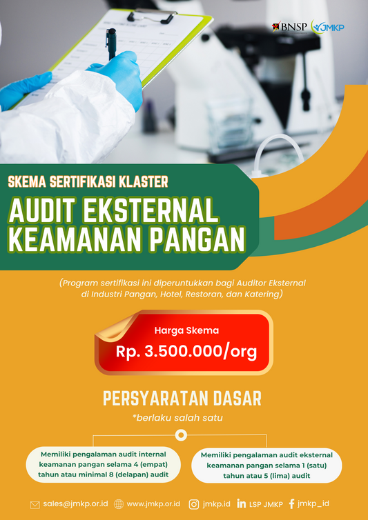 Sertifikasi Kompetensi Audit Eksternal Keamanan Pangan