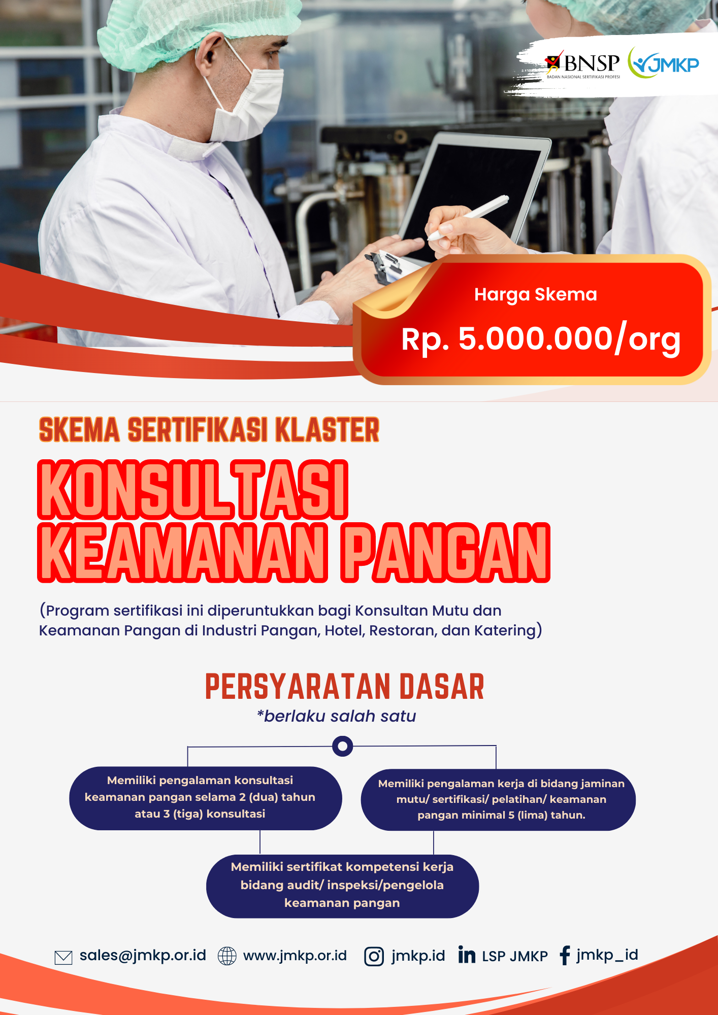 Sertifikasi Kompetensi Konsultasi Keamanan Pangan