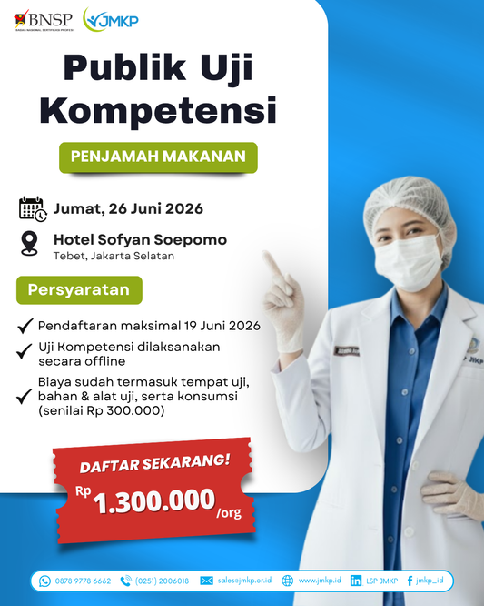 Publik Sertifikasi Kompetensi Penjamah Makanan (Food Handler) + TUK