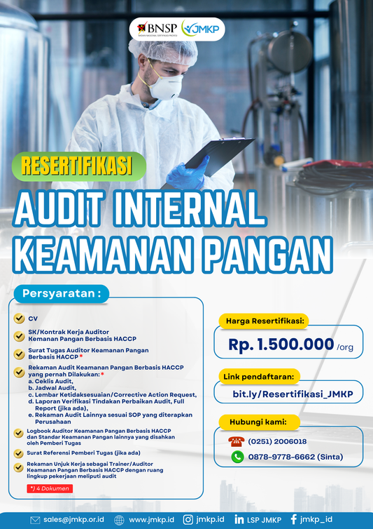 Resertifikasi Audit Internal Keamanan Pangan