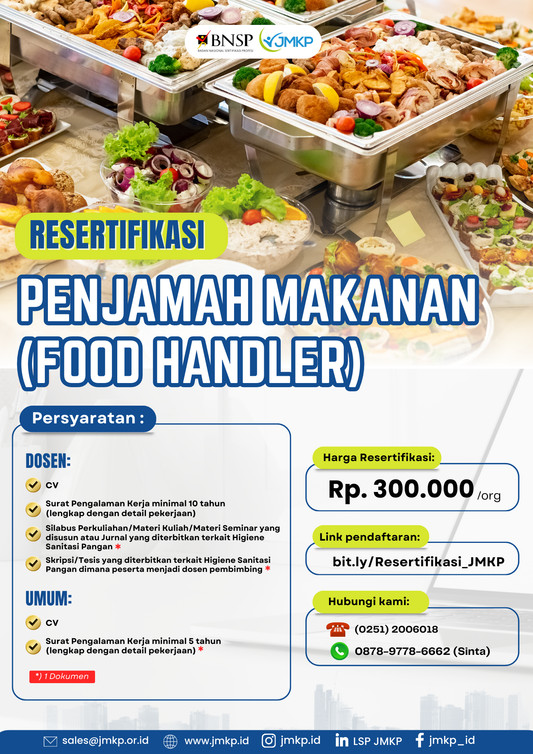 Resertifikasi Penjamah Makanan (Food Handler)