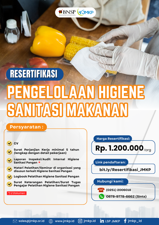 Resertifikasi Pengelolaan Higiene Sanitasi Makanan