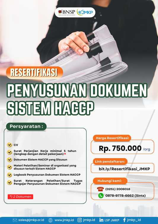 Resertifikasi Penyusunan Dokumen Sistem HACCP