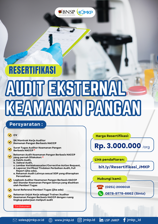 Resertifikasi Audit Eksternal Keamanan Pangan