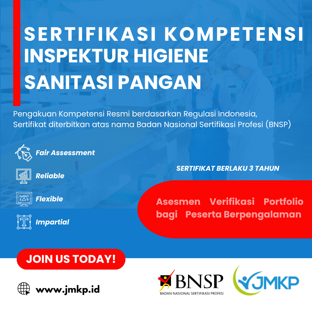 Sertifikasi Kompetensi Inspeksi Higiene Sanitasi Pangan