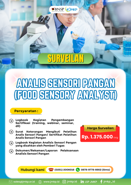 Surveilan Analis Sensori Pangan (Food Sensory Analyst)