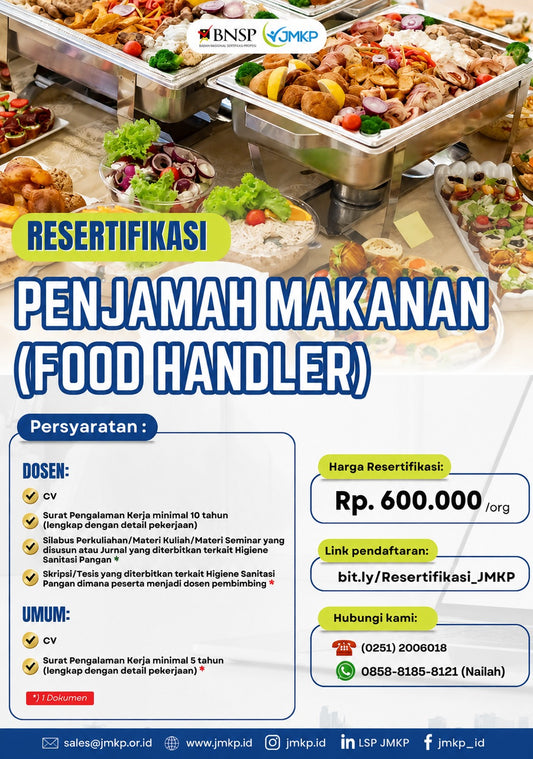 Resertifikasi Penjamah Makanan (Food Handler)