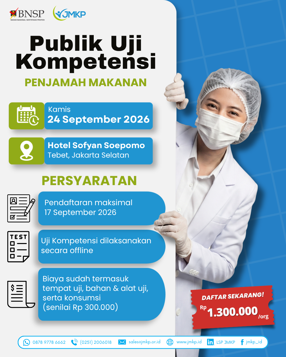 Publik Sertifikasi Kompetensi Penjamah Makanan (Food Handler) + TUK